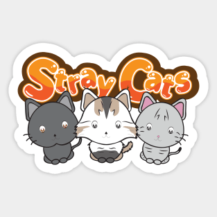 Cute Stray Cats Sticker